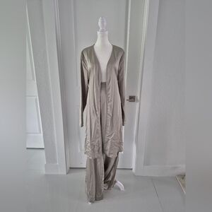 Satin Duster 2 Piece Pant Set